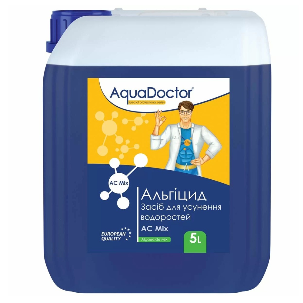 альгіцид AquaDoctor AC MIX 5л для басейнів — ефективний засіб проти водорослів і грибків